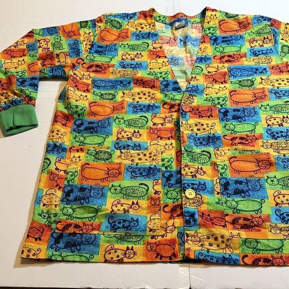 Bundle of 2 scrub tops vintage size XL - Picture 3 of 12